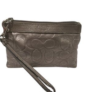 Coach Metallic Wristlet Clutch